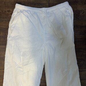 Abercrombie & Fitch Linen Blend Pull On Trousers